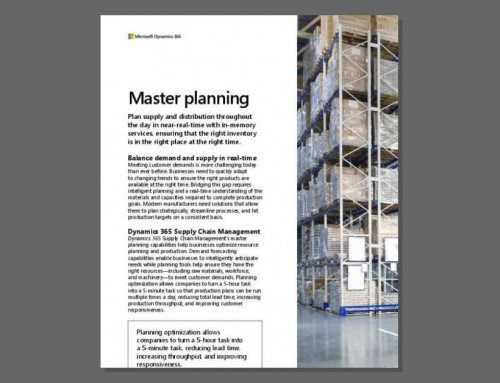 Master Planning Datasheet